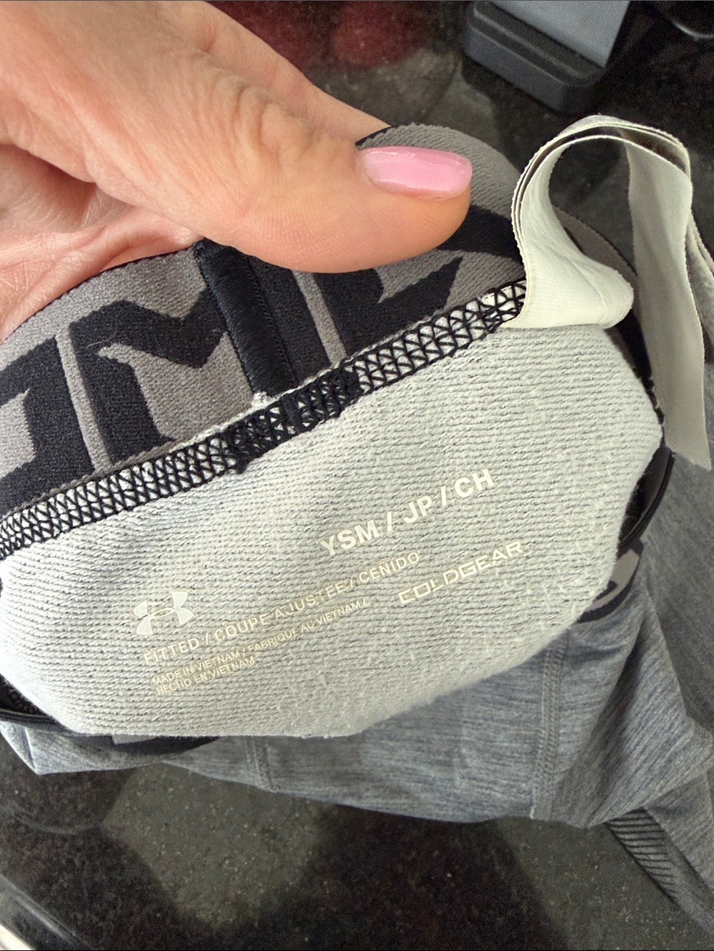Under Armour Gray & Black Sports Bra with Logo Band
